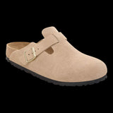 Sandali Donna Birkenstock - Boston sandcastle, Suede Leather - Beige