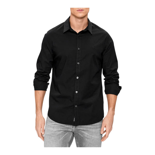 Camicie casual Uomo Calvin Klein - Slim Stretch Shirt - Nero