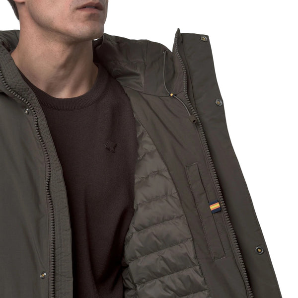 Giubbotti Uomo K-Way - Thomas Warm Ottoman - Oliva