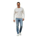 Maglie Uomo Alpha Studio - Girocollo M/L Cotone Crepe Urban Fit - Panna
