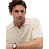 Polo Uomo Tommy Hilfiger - Open Knit Ss Polo - Beige