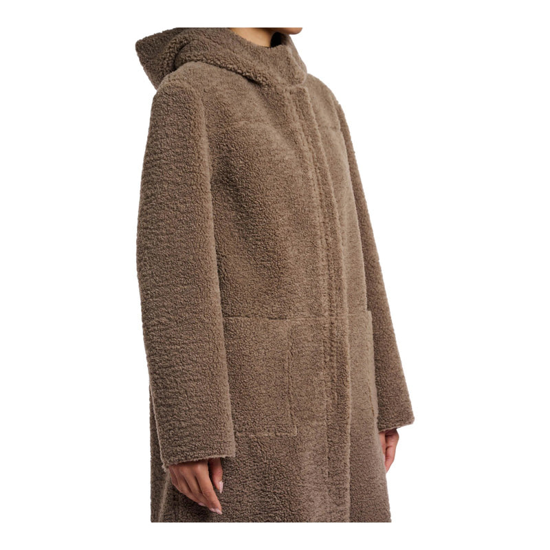 Cappotti Donna RINO & PELLE - Reversible hooded coat - Beige
