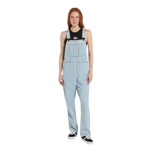 Salopette Donna Dickies - Dickies Classic Denim Bib W Vntg Blue - Denim