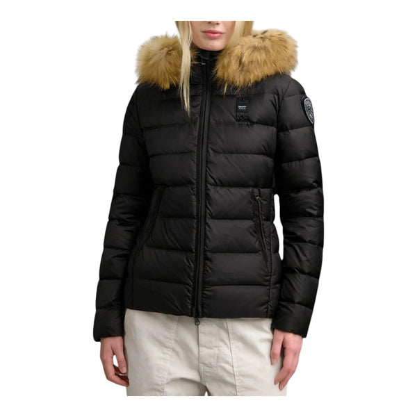 Piumini Donna Blauer - Arcadia Giubbini Corti	Imbottito Piuma - Nero