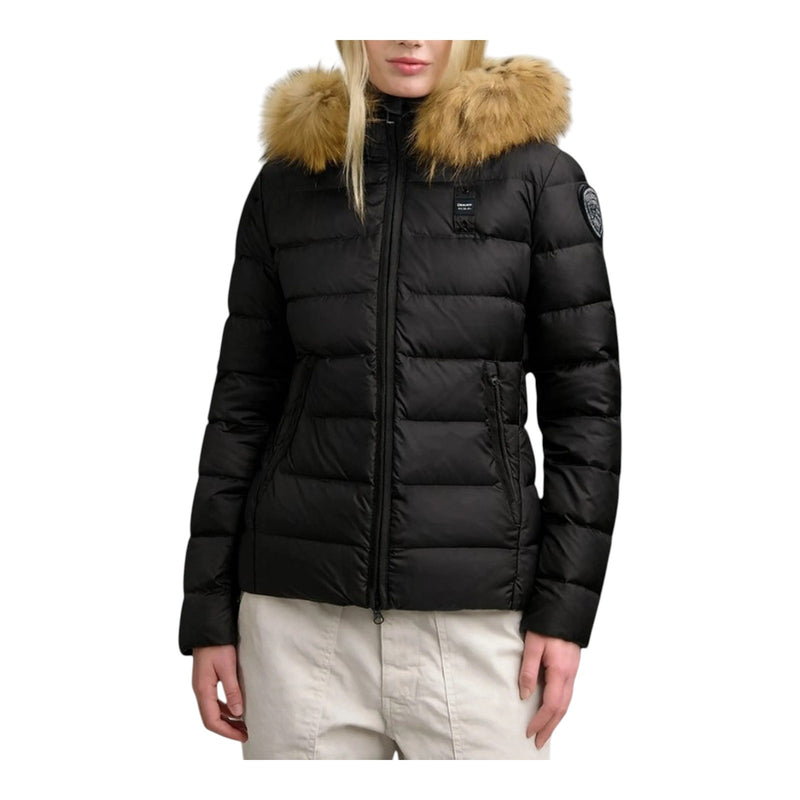 Piumini Donna Blauer - Arcadia Giubbini Corti	Imbottito Piuma - Nero