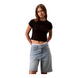 T-shirt Donna Calvin Klein - Monogram Baby Tee - Nero