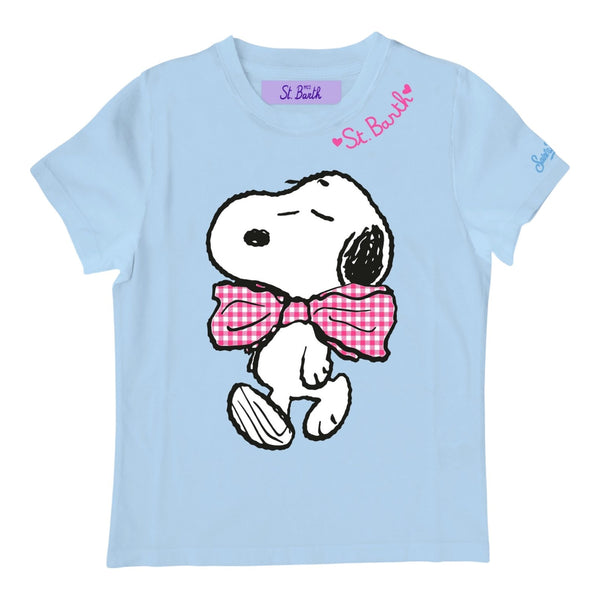 T-shirt Ragazza Mc2 Saint Barth - Elly Cotton T-Shirt - Azzurro