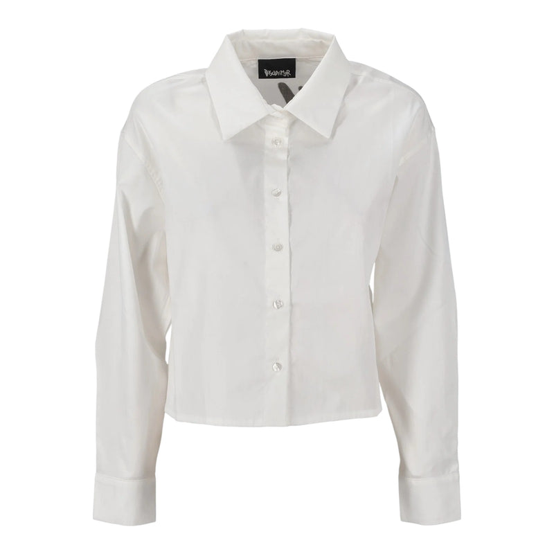 Camicie Donna Disclaimer - Camicia Donna In Popeline Nm - Bianco