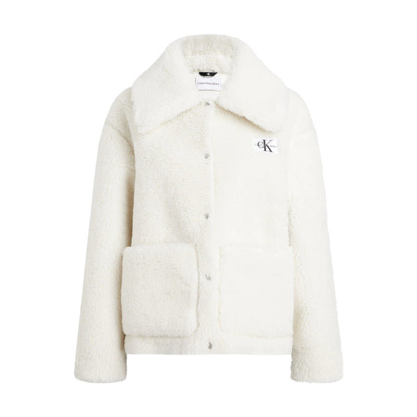 Giacche Donna Calvin Klein - Short Sherpa Jacket - Avorio