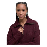 Maglioni Donna Barbour - Lavensdale Half Zip Jumper - Bordeaux