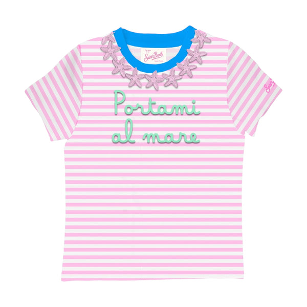 T-shirt Bambina Mc2 Saint Barth - Elly Cotton T-Shirt - Multicolore