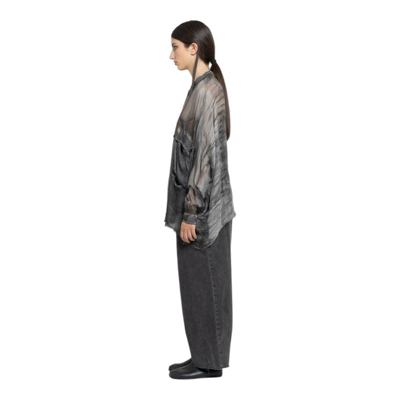 Camicie Donna Sanctamuerte - Camicia Tasche A Gronda - Grigio