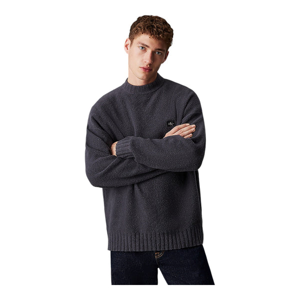 Maglie Uomo Calvin Klein - Boucle Boxy Sweater - Nero