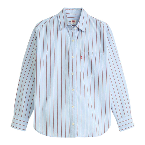 Camicie Donna Levi's - Harlie Boyfriend Shirt Hug Stripe Chambr - Blu