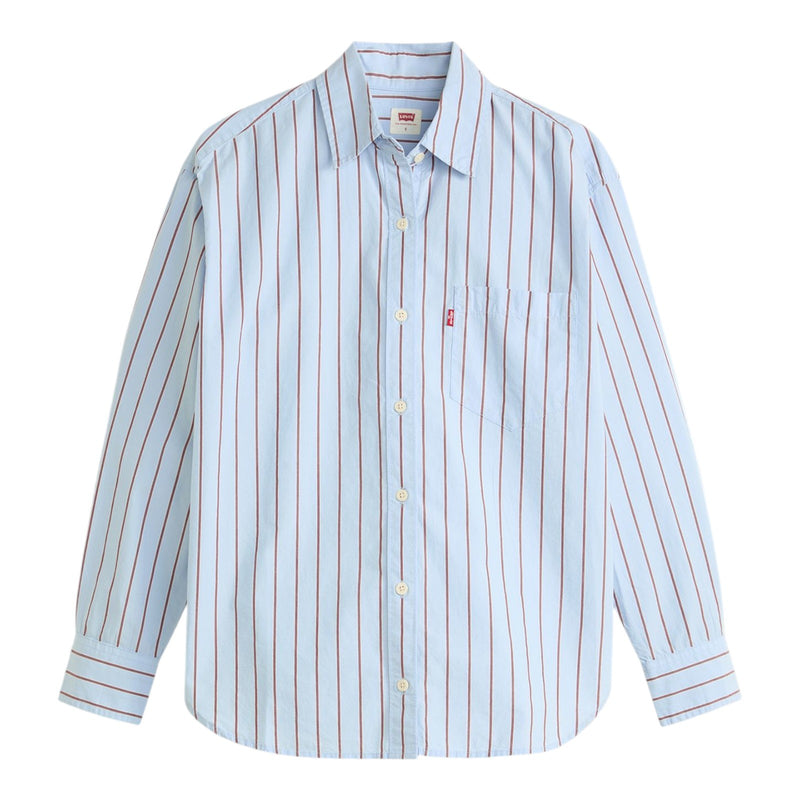 Camicie Donna Levi's - Harlie Boyfriend Shirt Hug Stripe Chambr - Blu
