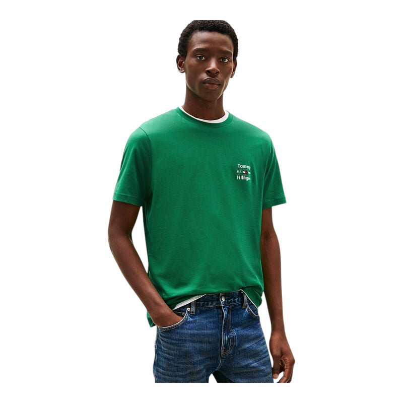 T-shirt Uomo Tommy Hilfiger - Hilfiger Stack Tee - Verde