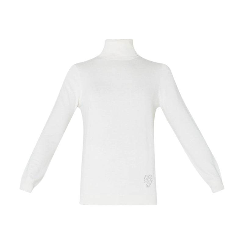 Maglie Donna Liu Jo - Ecs Maglia M/L Dvita Colorlogo - Bianco