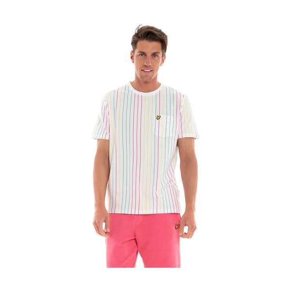 T-shirt Uomo Lyle & Scott - Multi Stripe T-Shirt - Bianco