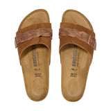 Sandali Donna Birkenstock - Oita Braided mink, Suede Leather - Cognac