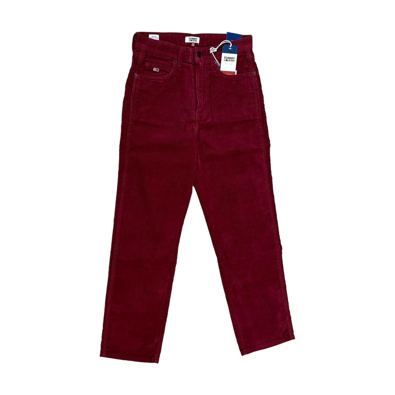 Pantaloni Donna Tommy Hilfiger - High Rise Straight Crop 1990 - Bordeaux