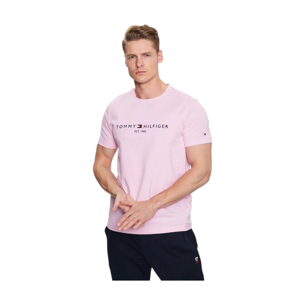 T-shirt Uomo Tommy Hilfiger - Tommy Logo Tee - Rosa