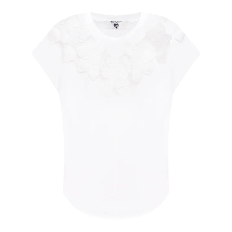 Canotte Donna Twinset - Top Con Patch - Bianco