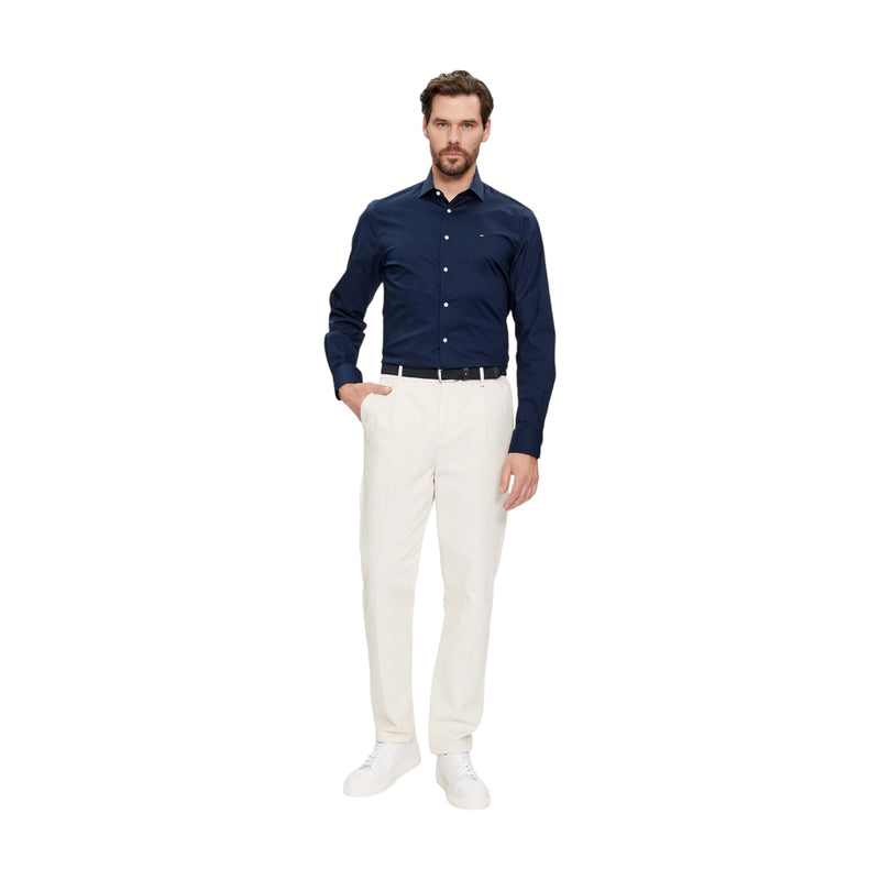 Camicie casual Uomo Tommy Hilfiger - Cl Stretch Poplin Contrast Shirt - Blu