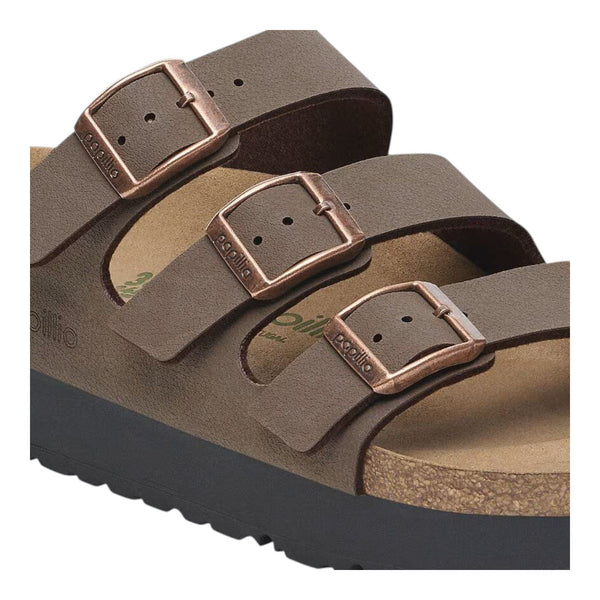 Sandali Donna Birkenstock - Florida Platf mocca veg, Birkibuc - Marrone