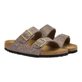 Sandali Donna Birkenstock - Arizona leo gray taupe, Synthetics - Fango
