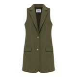 Gilet Donna Alpha Studio - Gilet Tailoring - Verde militare
