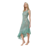 Vestiti casual Donna Twinset - Abito Dritto Lungo In Maglia - Menta