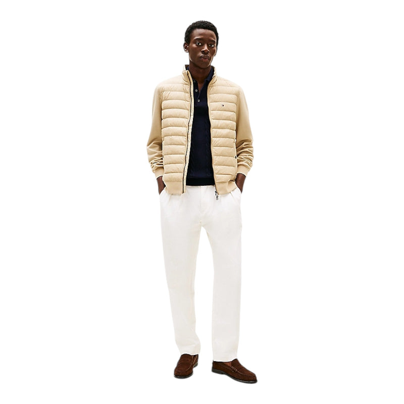 Felpe senza cappuccio Uomo Tommy Hilfiger - Mix Media Stand Cllr - Beige