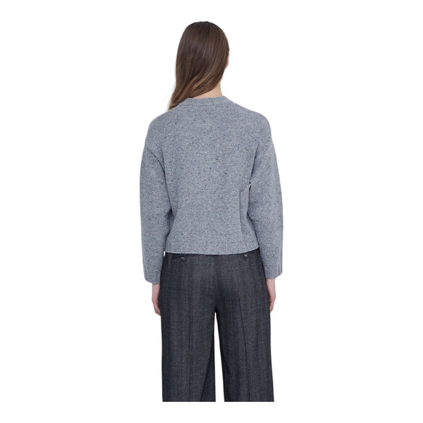 Cardigan Donna Yerse - Cardigan Over Con Bottone - Grigio