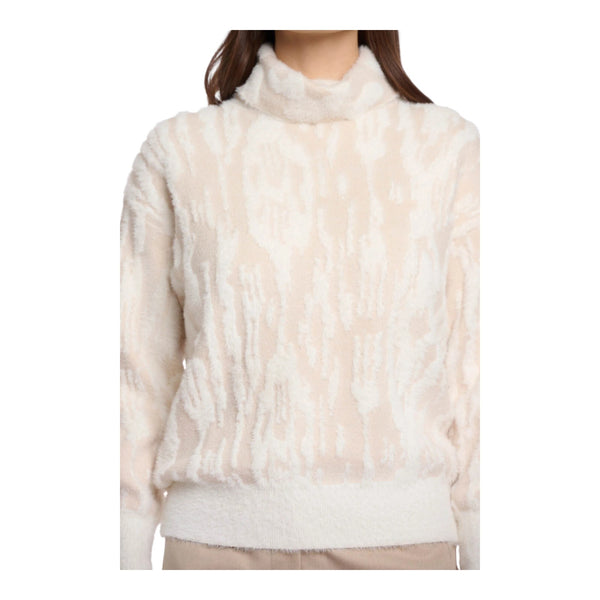 Maglioni Donna RINO & PELLE - Boxy turtleneck sweater - Panna