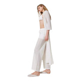Pantaloni Donna Twinset - Pantalone Palazzo - Bianco