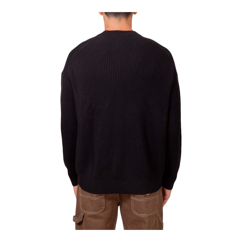 Cardigan Uomo Calvin Klein - Woven Label Cardigan - Nero