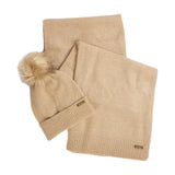 Coordinati invernali Donna Barbour International - Sparkle Beanie & Scarf Gift - Beige