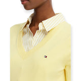 Maglioni Donna Tommy Hilfiger - Co Jersey Fine Gg V-Nk Ls Swt - Giallo