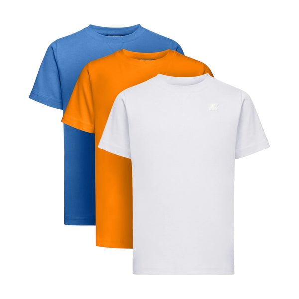 T-shirt Uomo K-Way - Edwing Round Sleeves Three Pack - Bianco