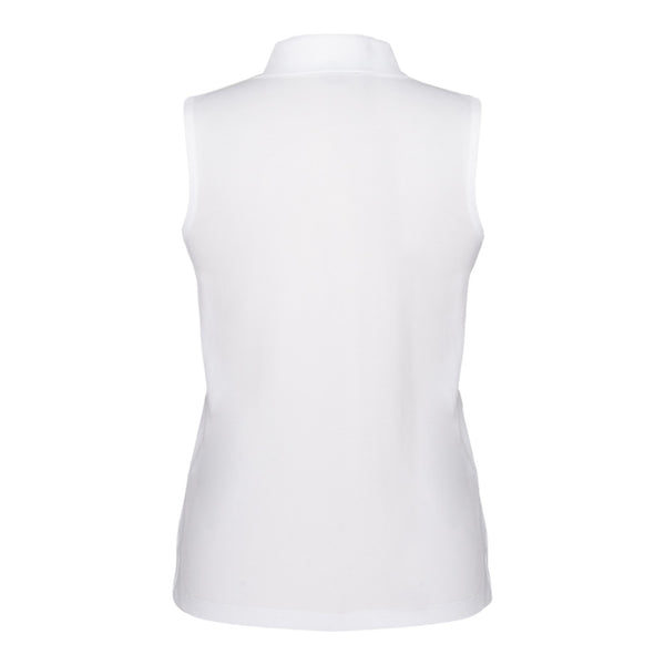 Canotte e top Donna Barbour - Bowford Sleeveless Polo Top - Bianco