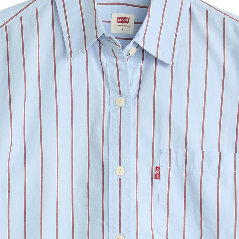 Camicie Donna Levi's - Harlie Boyfriend Shirt Hug Stripe Chambr - Blu