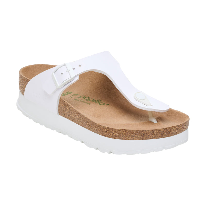 Sandali Donna Birkenstock - Gizeh Platform white veg, Birko Flor - Bianco