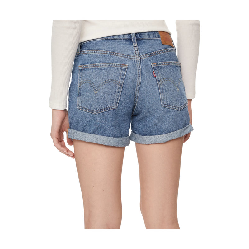 Pantaloncini Donna Levi's - 501 Rolled Short Orindas Troy Scraped - Blu