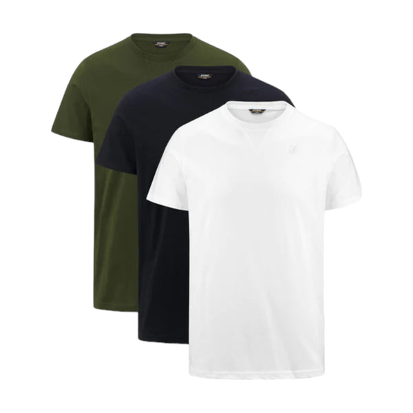 T-shirt Uomo K-Way - Edwing Round Sleeves Three Pack - Multicolore