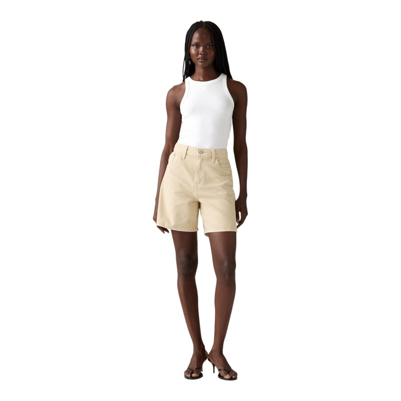 Pantaloncini Donna Levi's - High Baggy Short - Beige