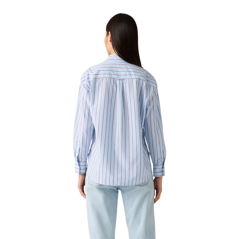 Camicie Donna Levi's - Harlie Boyfriend Shirt Hug Stripe Chambr - Blu