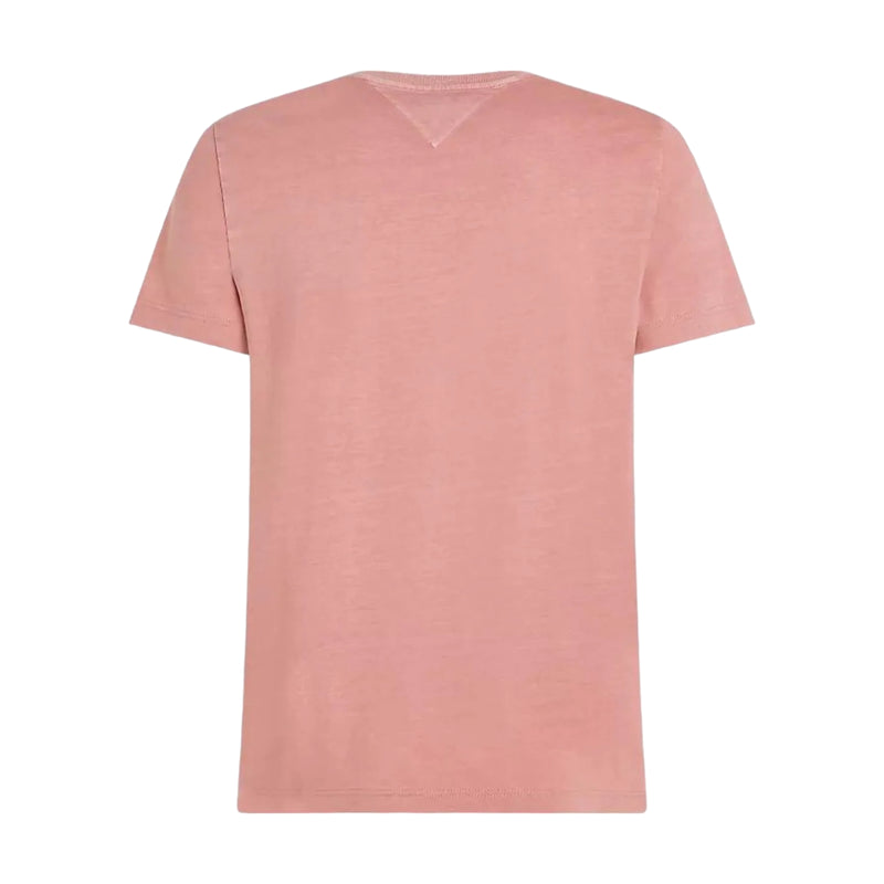 T-shirt Uomo Tommy Hilfiger - Garment Dye Tommy Logo Tee - Rosa