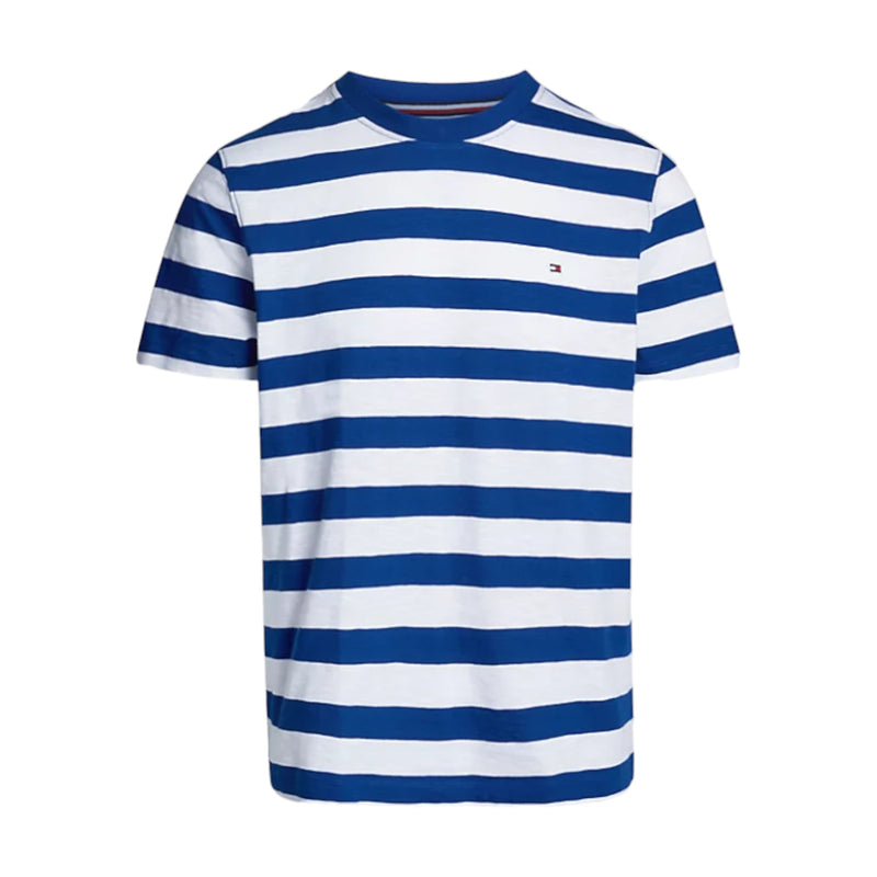 T-shirt Uomo Tommy Hilfiger - Slub Cotton Stripe Tee - Blu