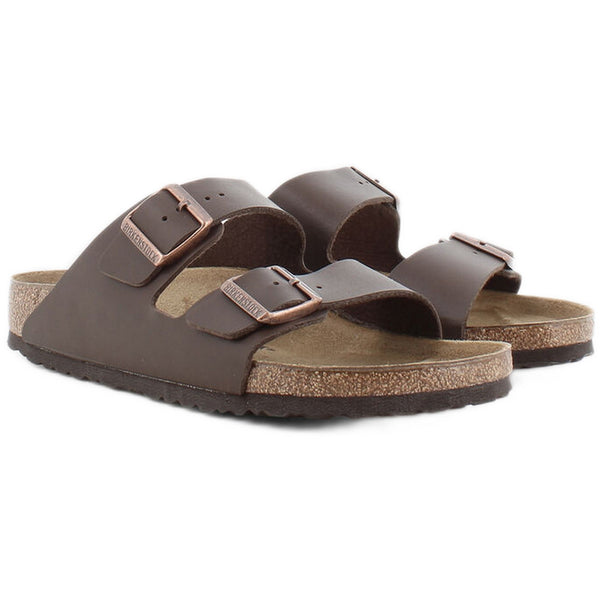 Sandali Unisex Birkenstock - Arizona dark brown, Birko Flor Calz.S - Marrone