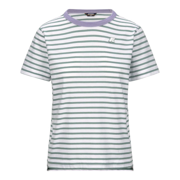 T-shirt Donna K-Way - Emili Stripes - Menta